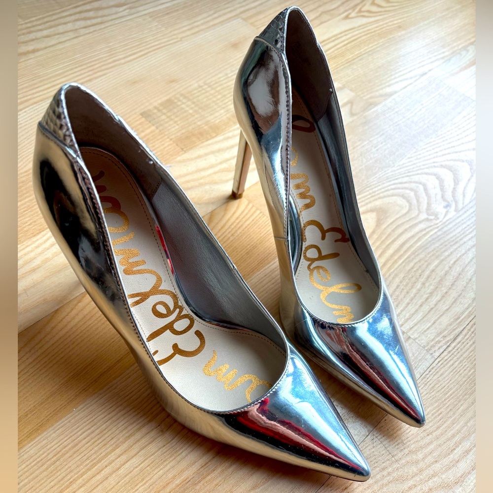 SAM EDELMAN Silver Pumps size 7.5